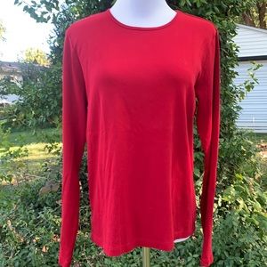 Ralph Lauren red cotton woven top